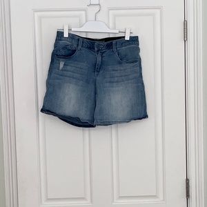 Wit & Wisdom Ab-Solution Roll Cuff Denim Shorts 10